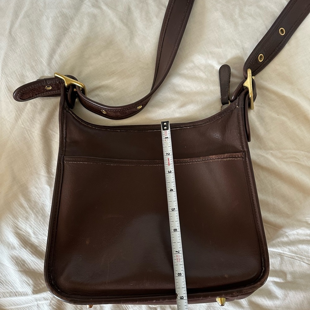 Coach Vintage Large Legacy Zip Dark Brown Leather Shoulder Bag - Picture 13 of 15